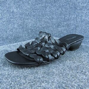 Aerosoles Women‎ Slide Sandal Shoes Black Synthetic Size 9.5 Medium